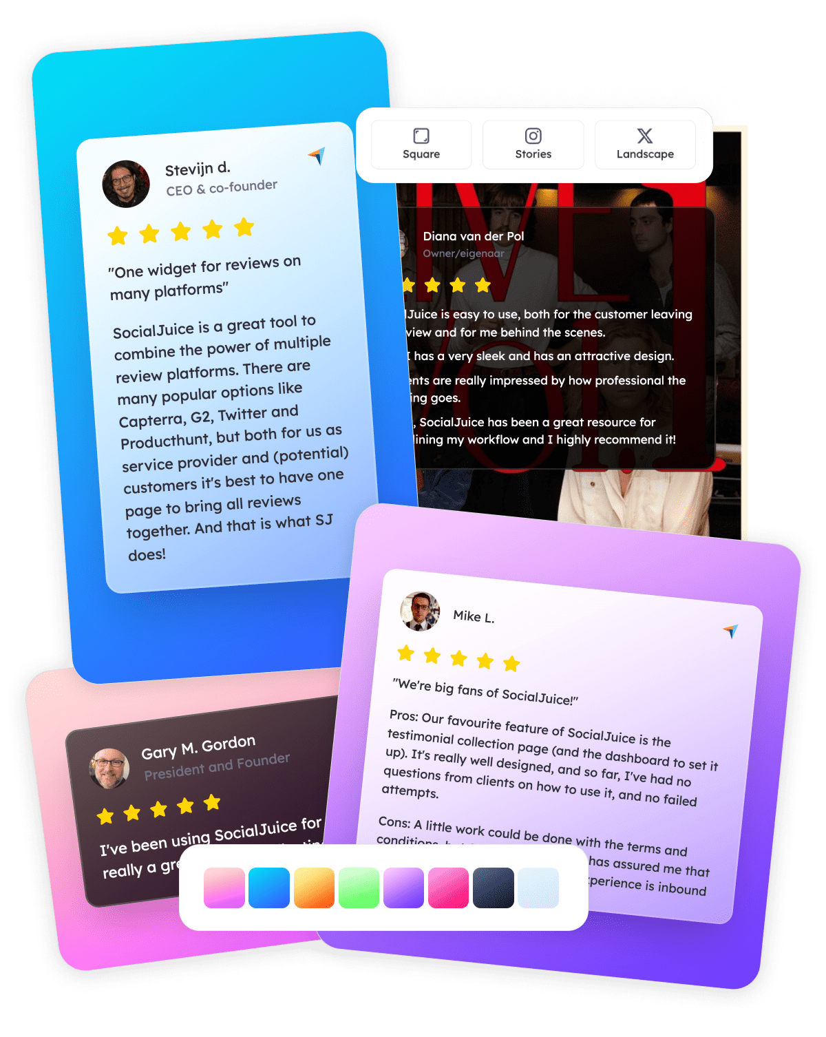 Socialjuice Designer - Create stunning review images for social media. Share your customer feedback on Instagram, Facebook, Twitter, and more. Socialjuice Designer - Create stunning review images for social media. Share your customer feedback on Instagram, Facebook, Twitter, and more.